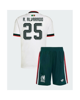 Billige Fotballdrakt Mexico Roberto Alvarado #25 Replika Bortedraktsett Barn VM 2026 Kortermet (med bukser)